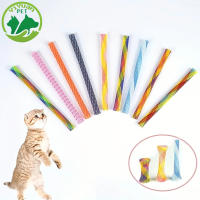 Juguetes De Resorte Plegable Para Gatos Coloridos Elásticos Interactivos Palos Para Moler Proporcionando Diversion Y Excitación Para Mascotas - details 0