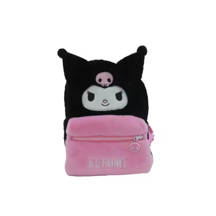 Mochila Peluche Kuromi 22x30cm. - 1