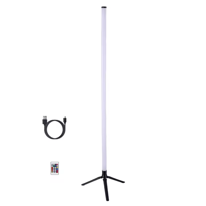 Lámpara De Piso LED Para Decoración De Habitaciones RGB+WW+CW Suministro De Energía USB Iluminación Long Ground Para Casas Nórdicas - 1