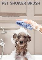 Cepillo De Baño Para Perros Y Gatos Con Cerdas De Masaje Flexibles Herramienta De Limpieza Para Mascotas Suministros De Mascotas - details 4