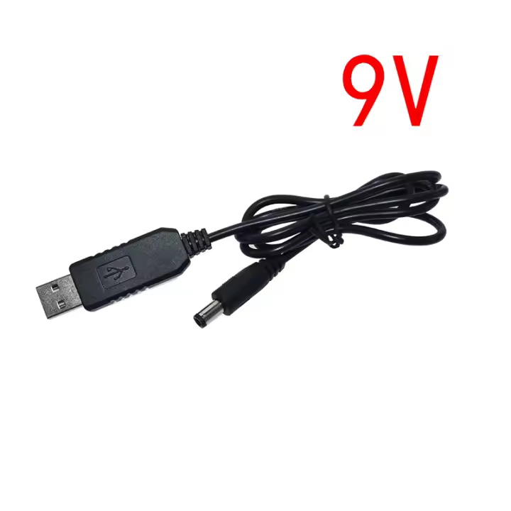 Cable Convertidor Adaptador USB De Potencia Boost Line DC 5V a DC 9V / 12V modulo 2.1x5.5mm Plug Para Regulador De Voltaje - 1