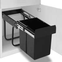 vidaXL Cubo de basura extraíble en armario de cocina cierre suave 20 L - details 0