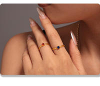 Encanto Anillo de acero inoxidable chapado en oro para mujer,meses con diseño de constelación de circonia cúbica, regalo de cumpleaños anillo de circón de una sola garra estilo, anillo de sensación de lujo ligero ajustable de acero inoxidable - details 3