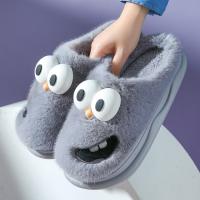 Zapatillas De Invierno Unisex Sólidas De Peluche Planas Antideslizantes Calientes Para Hombres Y Mujeres Zapatos Casuales De Algodón Para El Hogar - details 5