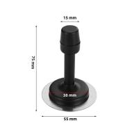 Parador De Puerta De Goma Y Acero Inoxidable Para Pared Con Tornillos Para Instalación En El Piso Para Dormitorio Y Hogar Herramientas De Hardware - details 1