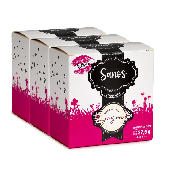 ARTE SABOR Pack de 3 cajas de Infusión natural de Sanos (diente de león, tomillo y ortiga verde) en 15 pirámides. 37,5 grs. 9x5x9,5 Cm. - 1