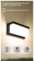 Luz De Pared LED Impermeable 15W Con Sensor De Radar Para Exteriores Y Dormitorios Sala De Estar Porches Jardines Luz Decorativa Moderna - details 3