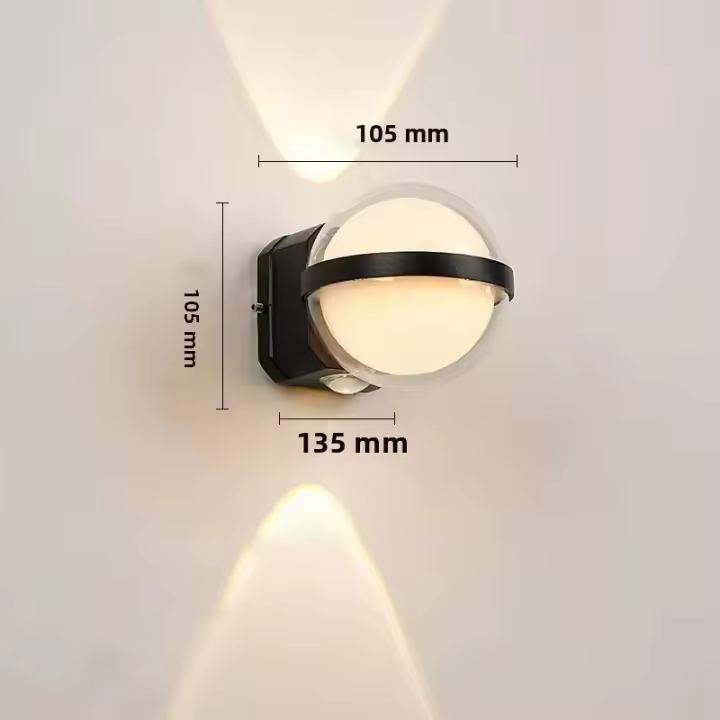 Lámpara De Pared Exterior Impermeable IP65 Moderna Para Jardín Y Balcón Luz LED Autónoma De Aluminio Para Pasillo Y Courtyard - 1