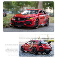 Modelo De Coche CIVIC TYPE-R a Escala 1:32 Con Puertas Abiertas Luz Y Sonido Función Retroceso Metal Y Plástico Regalo Para Niños - details 9