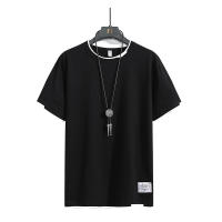 Camiseta De Algodón Puro Para Hombre Estampado Casual De Verano Sin Capucha Manga Corta Trendy Inner Wear Marca - details 0