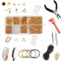 Kit De 800 Piezas Para Elaboración De Joyas Con Anillos De Salto Para Ganchos De Orejas Y Cremalleras Herramientas De Reparación Para DIY Joyería Set De Componentes Metálicos - details 0