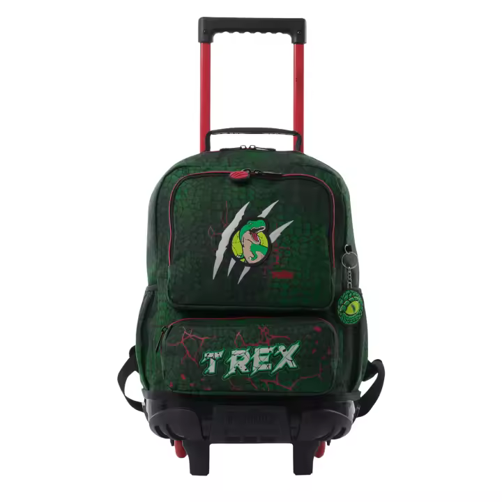 Totto Mochila infantil ruedas Rex Dino -Dimensiones:28.5 x 41 x 12.5 cm-Material: poliester - 1