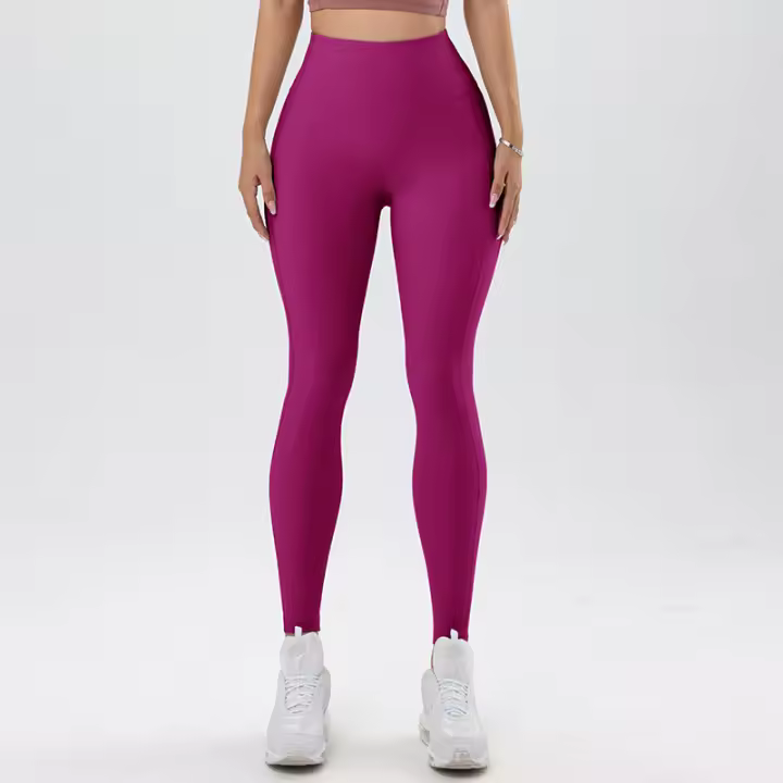 Leggings De Color Sólido Para Mujer Pantalones Deportivos De Entrenamiento Algodón Hipoalergénico Transpirables Secado Rápido Elevadores De Caderas Para Yoga Y Ciclismo - 1