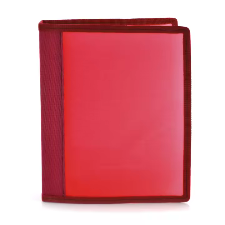 Carpeta Archivadora  - Tamaño A5 - de 2 Anillas Metálicas de 2cm  Bordes Reforzados en Tela a Juego y Bolsillo Interior, 5PP - Tamaño A5  / Cuartilla - 100% ECO by Office Box - 1
