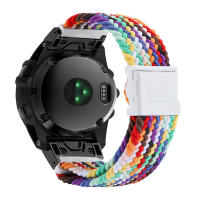 Correa De Reloj De Nylon 26mm 22mm Para Garmin Fenix 7 7X Fenix 6X pro 6 5X 5XPlus/MK1 MK2i /935 945 Con Cierre Rápido De Hook And Loop - details 0