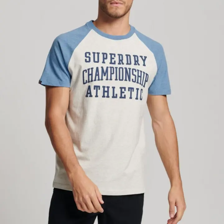 Camiseta de Manga Corta Vinatge Gym Ath., Marca Superdry, Color Azul, Talla XL, Para Hombre - 1