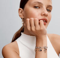 PANDORA ME Mini colgante de alas de corazón de la serie, alas dobles, personalidad hueca de amor, bricolaje, regalo de cumpleaños con cuentas, mini colgante de alas de corazón, talla única - details 0