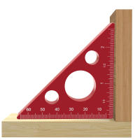 Regla De Ángulo Precisa De Aluminio 45/90 Grados Escala Métrica Herramienta Multifuncional Para Carpintería Regla De Altura Engrosada - details 5