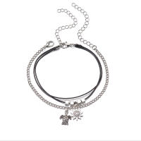 Pulsera De Tobillo Bohemia Doble Capa Con Turtles Para Mujer En Color Plateado Antiguo Accesorios De Playa Joyería De Verano - details 4
