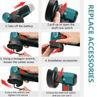 Mini Amoladora De Ángulo JANGKLIFE Recargable Para El Hogar Máquina De Corte Y Pulido Eléctrica Herramienta Manual - details 2