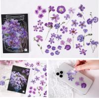 Set de 160 Pegatinas Decorativas Transparentes de Flores y Plantas – Stickers Creativos para Collage, Scrapbooking, Cuadernos, Botellas de Cristal y Manualidades – Sello de Copos con Gran Capacidad - details 1