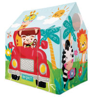 INTEX- Casita infantil juegos, 95x75x107 cm, diseño animales colorido, estructura con varillas de plástico, vinilo resistente en una sola pieza, ventana y puerta, montaje fácil, juego simbólico, niños 3 a 6 años, uso en exterior o interior - details 5