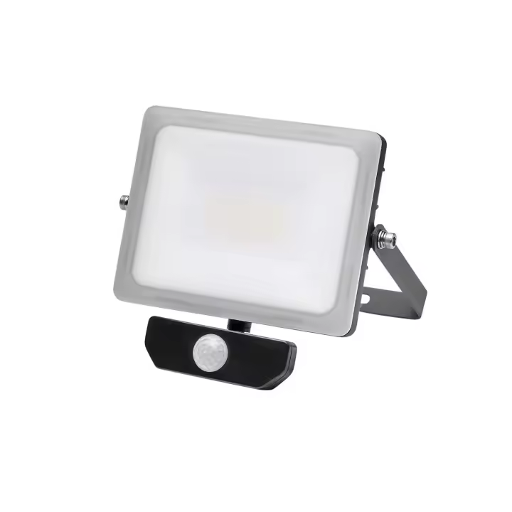 Foco led plano 10 watt. luz blanca 4000º k  ip 65 800 lumenes con sensor de presencia - 1