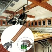 Abrigo De Lata Multifuncional De Madera Y Acero Inoxidable 1pc Manija De Madera Abrebotellas Y Abrelas De Cerveza Para El Hogar - details 7