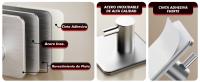 Ganchos Adhesivos para Baño, Maple Inoxidizable Colgador Toallas sin Taladro, Toalleros Autoadhesivo Extrafuerte para Baño Cocina Albornoz Trapos, Gris, 6 Piezas - details 0