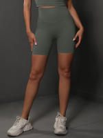 Shorts De Yoga Para Mujer Deporte Cortas De Cintura Alta Sin Costuras Para Gimnasio Y Ciclismo Elevador De Glúteos Fitness - details 61