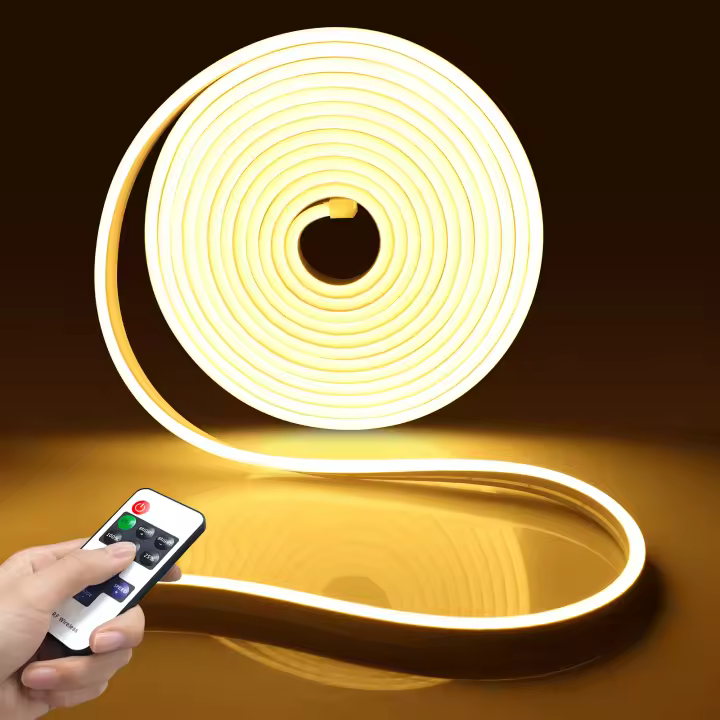 Tira De LED Neón Con Control Remoto RF DC12V/24V Para Iluminación De Cocina Decorativa 1/2/3/5/10M Impermeable SMD2835 3000k/6000k - 1
