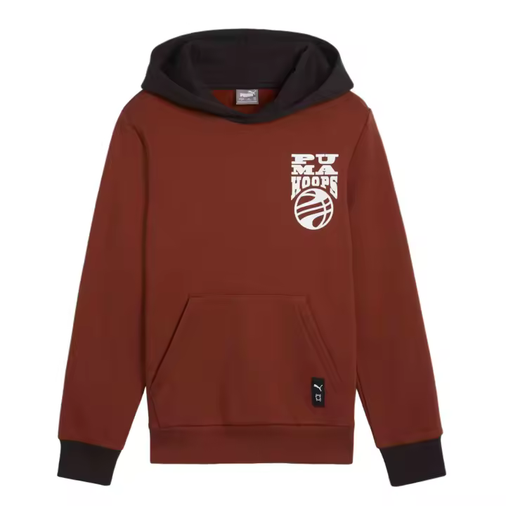Sudadera con Capucha Puma Basketball Blueprint para niños unisex en color rojo - 1