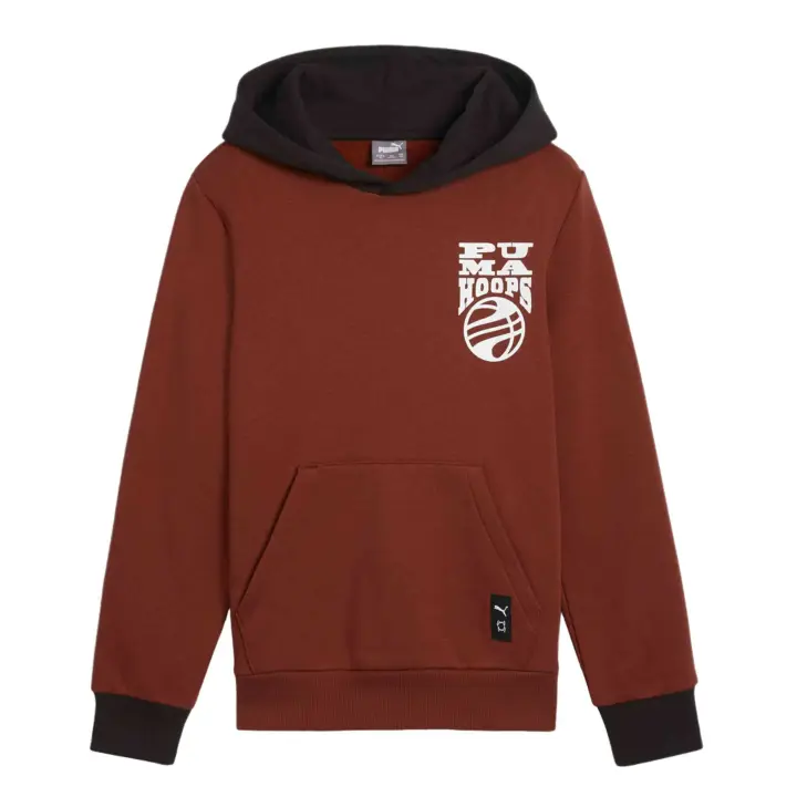 Sudadera con Capucha Puma Basketball Blueprint para niños unisex en color rojo - 1