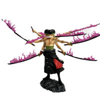 Figura De Acción Zoro Clásica One Piece Roronoa Zoro Modelo Flow Shura Serie 40cm PVC Adorno De Escritorio Juguetes GK Regalos Para Hombres Y Mujeres - details 0