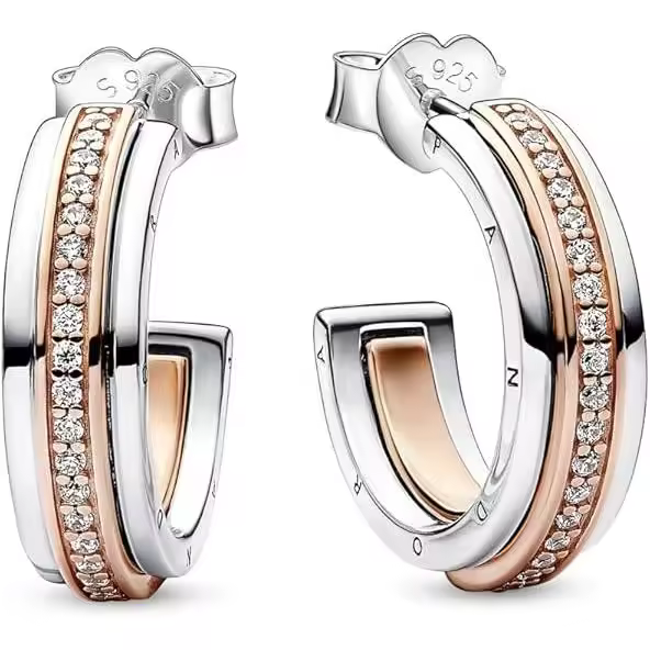 Pendientes Pandora 282737C01 aretes circonitas，Incluye Caja Original - 1