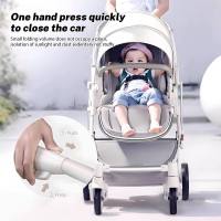 Carrito de bebé ligero y de alto paisaje de lujo, asiento en forma de huevo para recién nacidos, carrito de bebé plegable de una mano, tamaño compacto - details 3