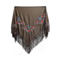 Manton Bordado en Flores Para Adulto. Mantones Flamenco Sevillana.Mantón para fiesta ,Ancho de 170cm - details 2