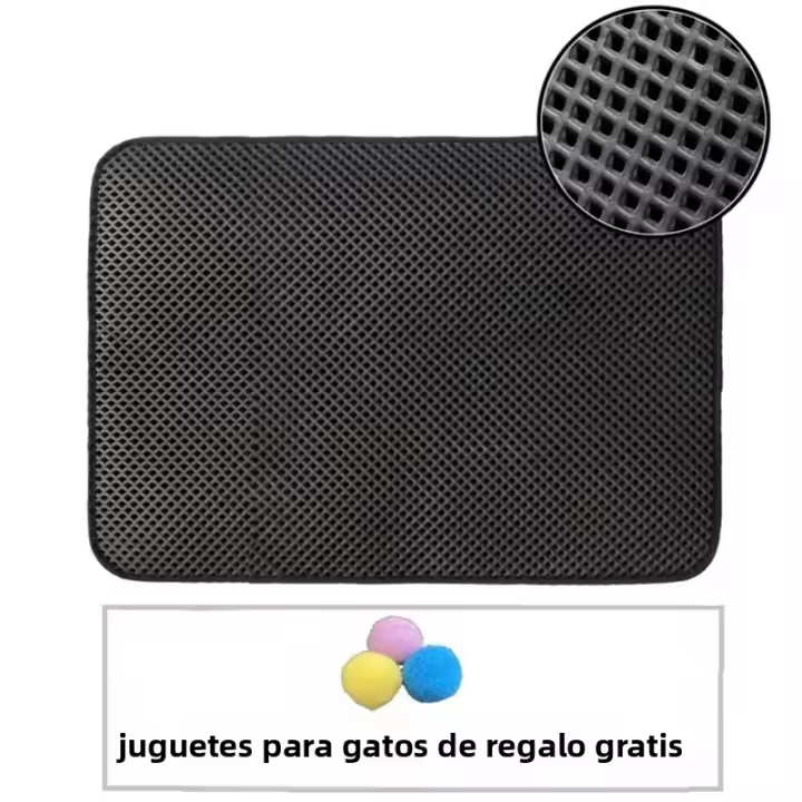 Alfombra De Arena Para Gatos Doble Capa EVA Impermeable Antideslizante Filtro De Sándwich Lavable Para Perros Y Gatos Suministros De Limpieza Para El Piso - 1
