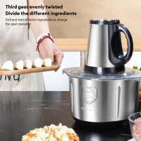 Tratador De Carne Eléctrico En Acero Inoxidable Gran Capacidad 5L Mezclador De Alimentos Para Cocina Utensilios De Cocina Para Bebés - details 2
