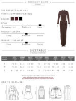 Conjunto Elegante Para Mujer Nibber 2 Piezas Suéter De Manga Larga Con Cuello Redondo Y Falda Acolchada Con Borlas Moda Urbanita - details 0