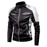 Chaqueta De Cuero PU Para Hombre Con Cierre De Cremallera Y Multiple Bolsillos Estilo Casual Motociclista Primavera 2025 - details 2