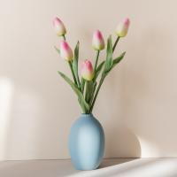 3pcs/set Flores De Seda Artificiales Tulipes Colores Vibrantes Duraderas PU Simulación Para Decoración De Sala De Estar Bouquet DIY - details 4