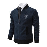 Cardigan De Punto Vintage Para Hombre Abotonado Casual De Otoño E Invierno Chaqueta De Suéter Con Cuello En V Y Mangas Completas - details 8