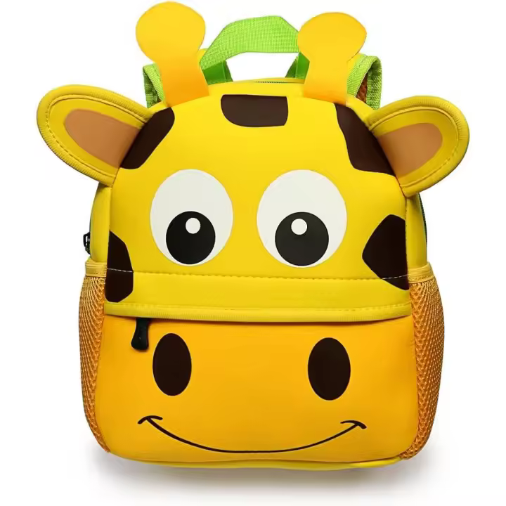 Mochipa para niños Pequeños, Bolsa Escolar para Bebe, Niño y Niña, Bonita mochila de neopreno con Diseños animados para niños, (jirafa) - 1