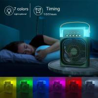 MAXHOME-Ventilador de aire acondicionado portátil, mini enfriador de aire evaporativo con luz LED de 7 colores,3 velocidades de viento,3 modos de pulverización,negro,azul y blanco - details 6