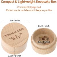 Caja De Recuerdos Para Cordón Umbilical De Madera Grabada Caja De Memoria Para El Primero Corte Del Cabello De Bebé Unisex - details 4
