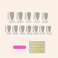 24 Piezas De Arte De Uñas En Forma De Almendra Con Diseño De Uñas Postizas De Presión Que Colocan Un Conejito Suave Y Lindo En Tus Dedos - details 3