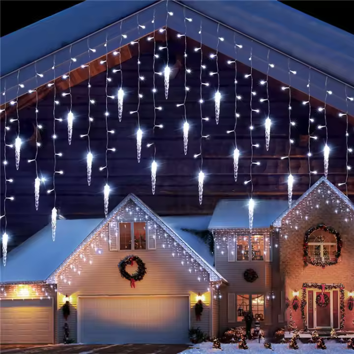 Luces De Navidad LED De Ceniza Para Exterior Decoración De Jardín Calle Y Plaza En Forma De Gota De Agua Método De Instalación Auto-contenido - 1