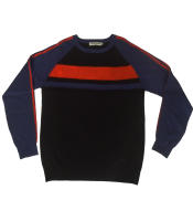 Jerséis Hombre Tomahawk  , Negro   Azul , L  XL ,Cuello redondo - details 0