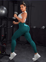 Pantalones De Yoga Para Mujer Leggings De Gimnasia Deportiva De Cintura Alta Elásticos Y Estirables Para Ejercicio Y Fitness Activewear - details 4